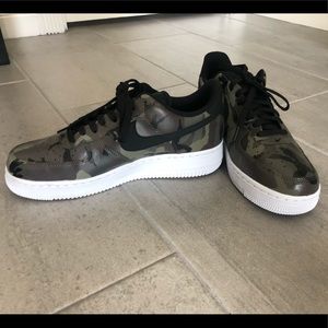 Nike Air Force ones -Camo- worn once